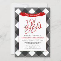 Black Red Buffalo Kariert I Do GRILLEN Engagement