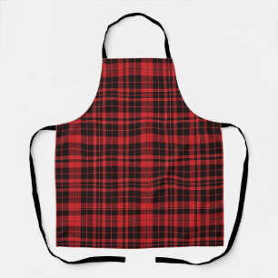 Black Red Buffalo Kariert Tartan Schürze