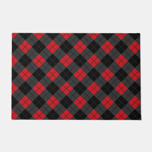 Black Red Buffalo Karierter Karo Doormat Fußmatte