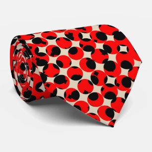 Black Red Creamy White Classy Krawatte