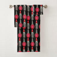 Black Red Fashionista Lipstick Nail Polnischer Mak
