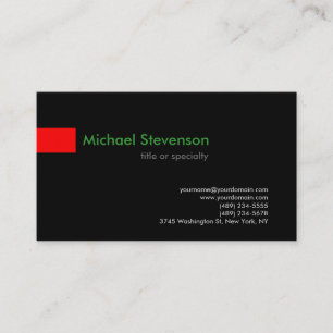 Black Red Gray White Consultant Business Card Visitenkarte
