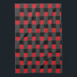 Black Red Karo Kitetücher Geschirrtuch<br><div class="desc">Schwarz-Rot Küchenhandtücher - MIGNED Design</div>