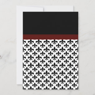 Black Red Lilie Wedding Einladung