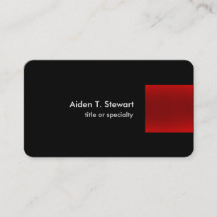 Black Red Modern Einzigartig Schlicht Trendy Beruf Visitenkarte
