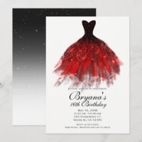 Black Red Sparkle Elegantes Kleid Geburtstagsparty