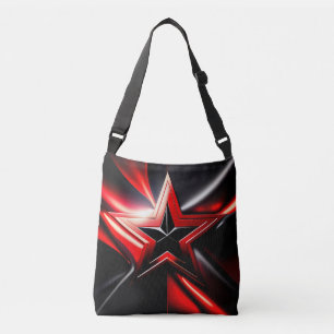 Black Red Star Crossship Bags Tragetaschen Mit Langen Trägern