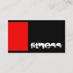 Black Red Stripe Fitness Carte de visite sportif