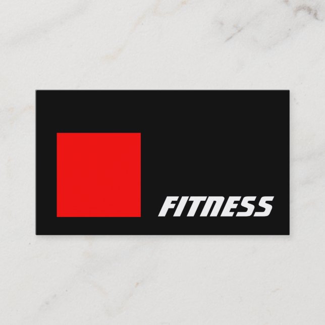 Black Red Stripe Fitness Carte de visite sportif (Devant)