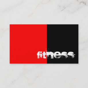 Black Red Stripes Fitness Carte de visite Sport