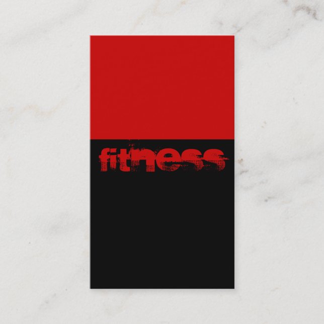 Black Red Strips Fitness Sport Business Card Visitenkarte (Vorderseite)