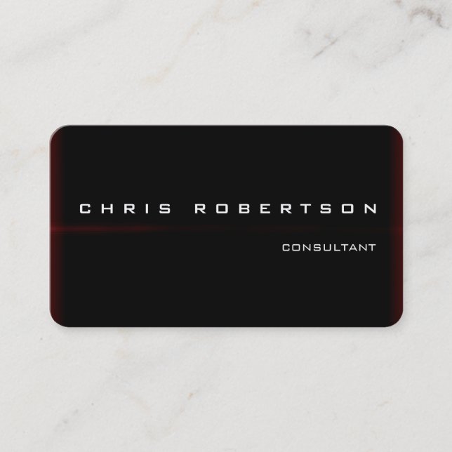 Black Red White Attraktive Charming Business Card Visitenkarte (Vorderseite)