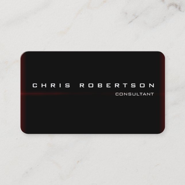 Black Red White Attraktive Charming Business Card Visitenkarte (Vorderseite)