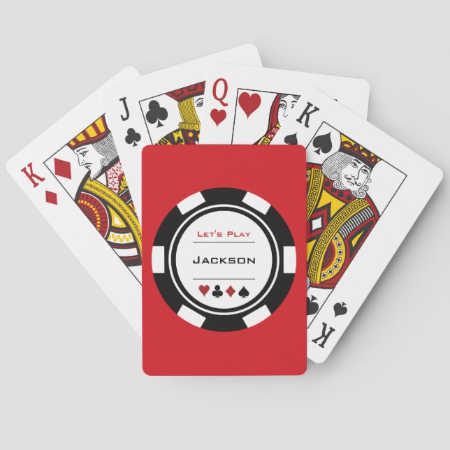 Black Red White Casino Poker Spielkarten (Rückseite)