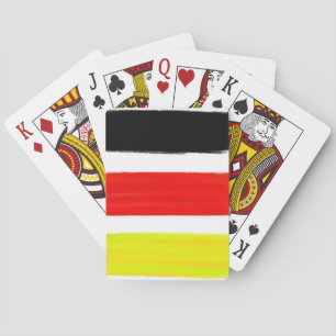 Black Red Yellow Retro Abstract Painting Spielkarten