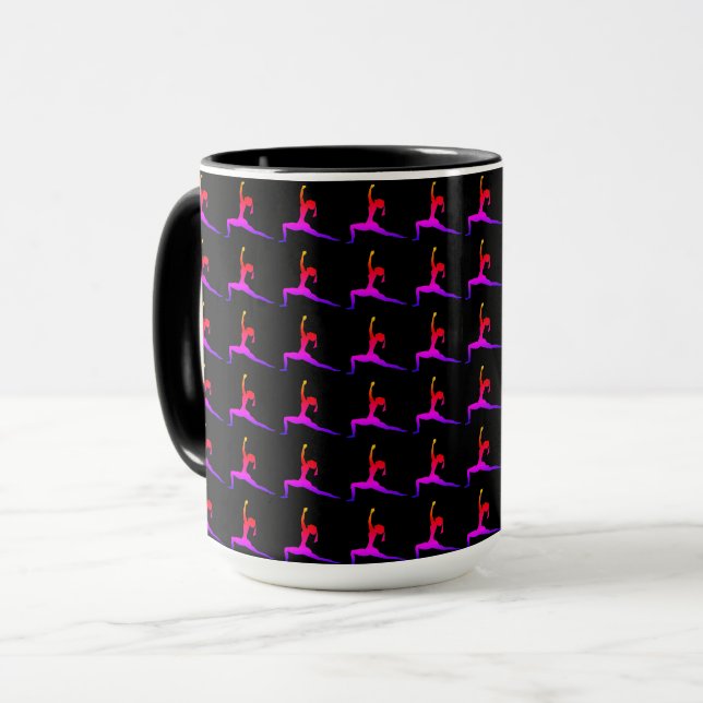Black Red Yoga Tasse (Vorderseite Links)