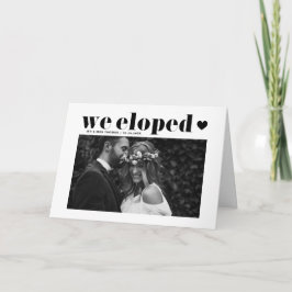 Black Retro Bold Typografy Wedding Elopement Ankündigung