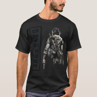 Black Retro Days Gone Vest Vest Vathage bieten Fot T-Shirt