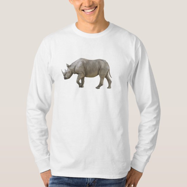 Black Rhino Long T - Shirt (Vorderseite)
