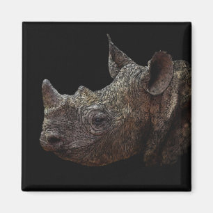 Black Rhino Magnet