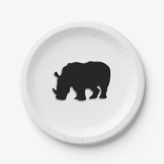 Black Rhino Pappteller (Vorderseite)