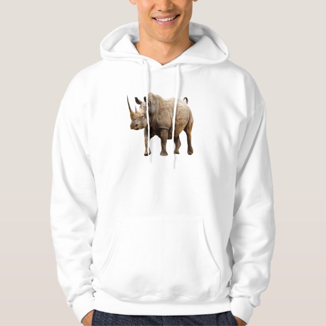 Black Rhino Pullover Hoodie (Vorderseite)