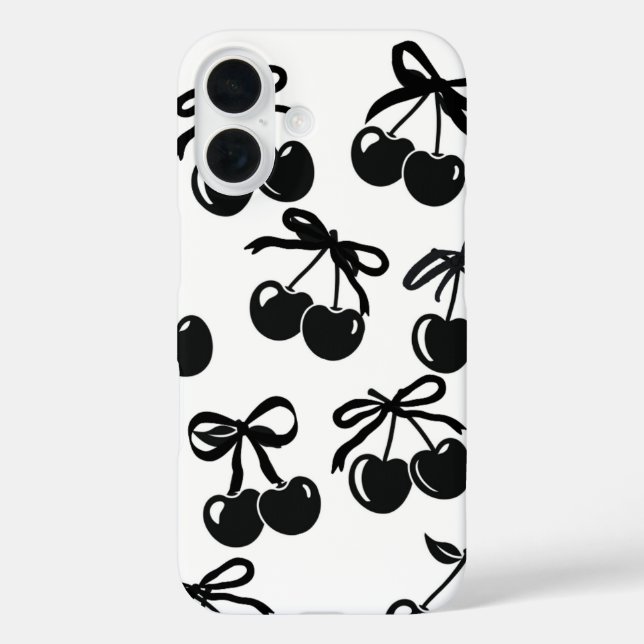 Black Ribbon and Cherry Phone Case - elegant und (Rückseite)