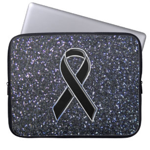 Black Ribbon Awareness Midnight Blue Laptopschutzhülle