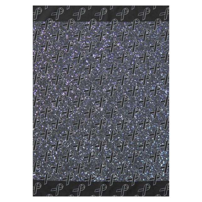 Black Ribbon Awareness Midnight Blue Tischdecke (Vorderseite)
