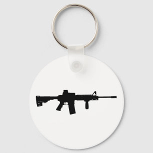 Black Rifle AR-15 von Phils Art Online Schlüsselanhänger