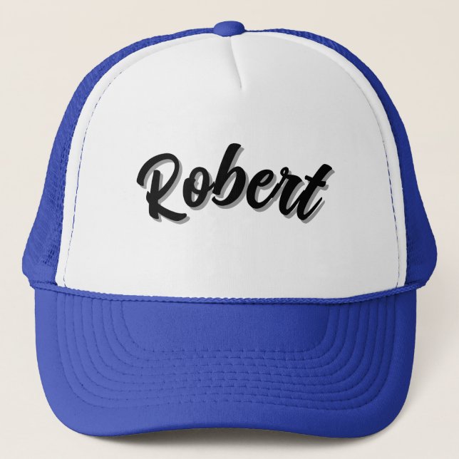 Black Robert Name Mit Schlagschatten, Truckerkappe (Vorderseite)