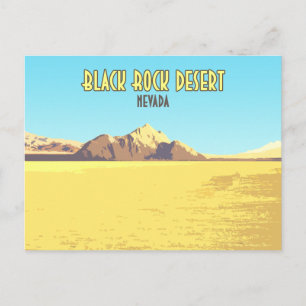 Black Rock Desert Nevada Vintage Postkarte
