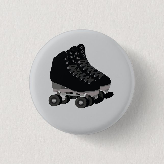 Black Rollerskates Button (Vorderseite)