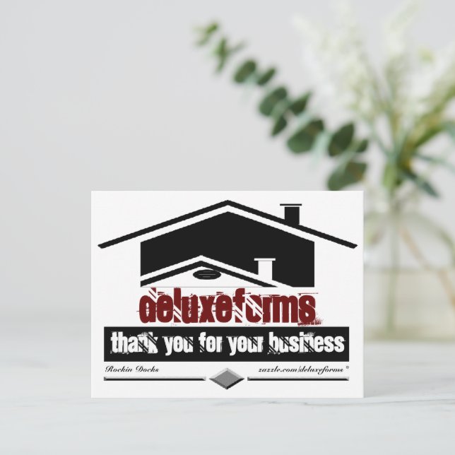 Black Roof Vielen Dank Postkarte (Stehend Vorderseite)