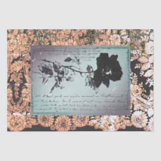 BLACK ROSE BLACK LACE HALLOWEEN TISSUPAPIER SEIDENPAPIER