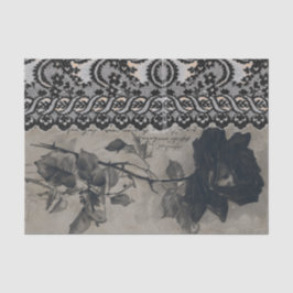 BLACK-ROSE BLACK LACE HALLOWEWEWEW Gewebepapier Seidenpapier
