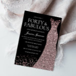 Black Rose Gold Dress Womans 40. Geburtstag Party Einladung<br><div class="desc">Schwarze Rose Gold Dress Frauen 40. Geburtstag Party Einladung 40 und fabelhafte Variationen der Einladung und passende Artikel in unserem Shop</div>