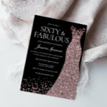 Black Rose Gold Dress Womans 60. Geburtstagsparty Einladung<br><div class="desc">Black Rose Gold Dress Frauen 60. Geburtstagsparty Einladung 60 und fabelhafte Variationen der Einladung und passende Artikel in unserem Shop</div>
