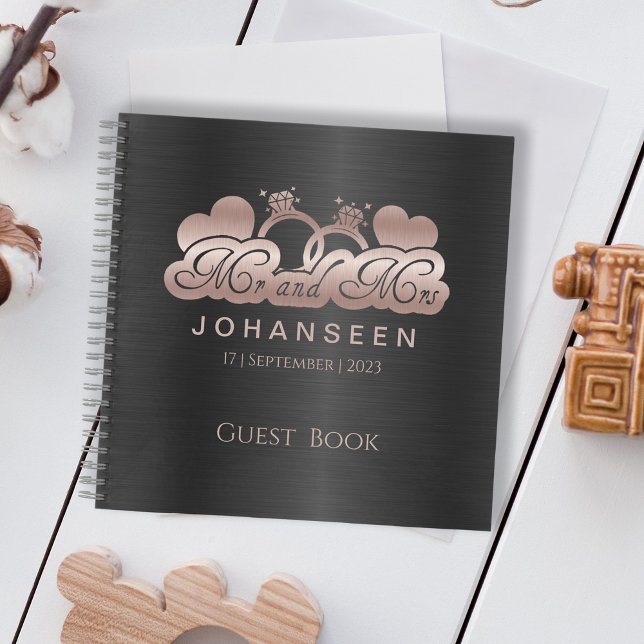 Black Rose Gold Mr. & Mrs. Notizbuch (Von Creator hochgeladen)