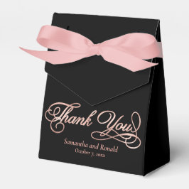 Black & Rose Gold Vielen Dank für Ihre kalligraphi Geschenkschachtel