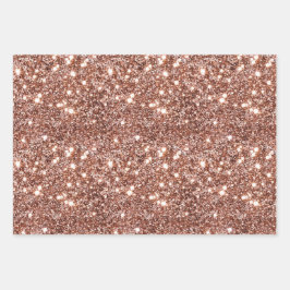 Black Rose Gold Zebra Glitzer Geschenkpapier Set