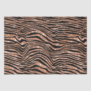 Black Rose Gold Zebra Glitzer Seidenpapier