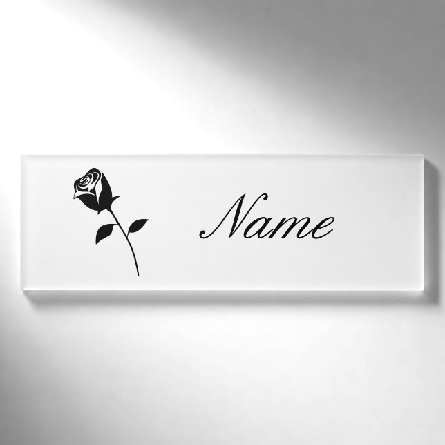 Black Rose Valentine Blume Thunder_Cove Namenschild (Vorderseite)