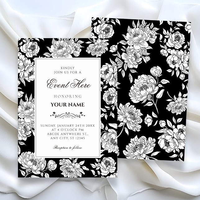Black roses Invitation Einladung (Von Creator hochgeladen)