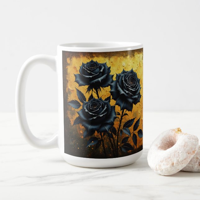 Black Roses Kaffeetasse (Mit Donut)