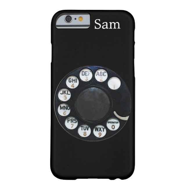 Black Rotary Dial iPhone 6 coque (Dos)
