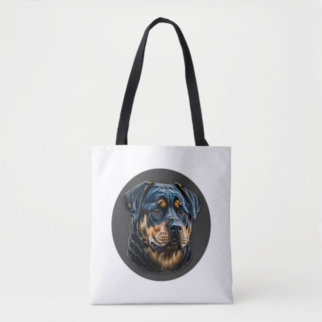 Black Rottweiler Tasche (Vorderseite)
