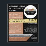 Black Rubbish Skip, Skip/Dumpster Company Flyer<br><div class="desc">Black Rubbish Skip,  Skip/Dumpster Company Werbung Flyer durch den Business Card Store.</div>