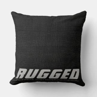 Black RUGGED hart entschlossen männlich Kissen