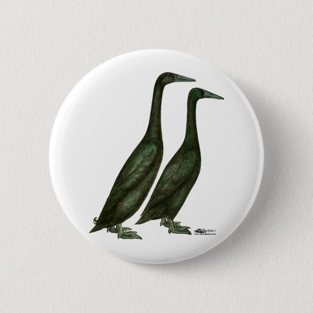 Black Runner Ducks Button (Vorderseite)